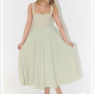 Whitney square neck midi dress